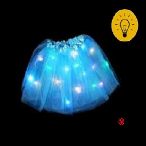 POLLERA TUTU LUMINOSA CELESTE (INFANTIL) x 1